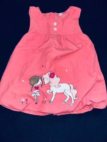 Robe rose bouffante - 12MOIS
