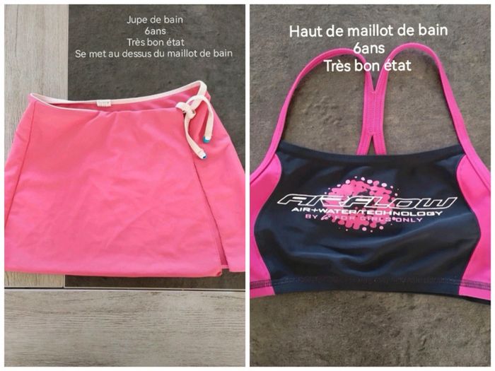 Haut maillot de bain et jupe paréo