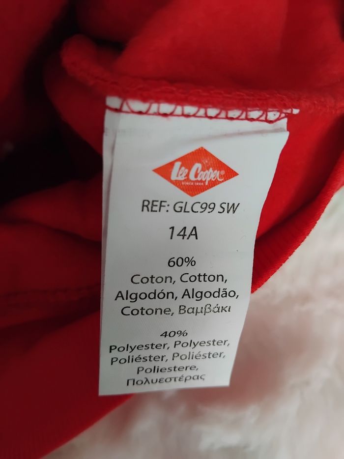 Sweat garçon Lee Cooper neuf avec étiquettes 14 ans - photo numéro 6