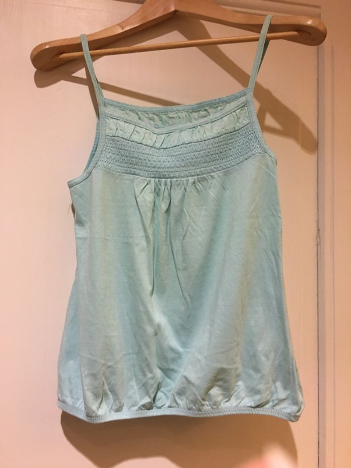 Débardeur bleu ciel camaïeu taille 38