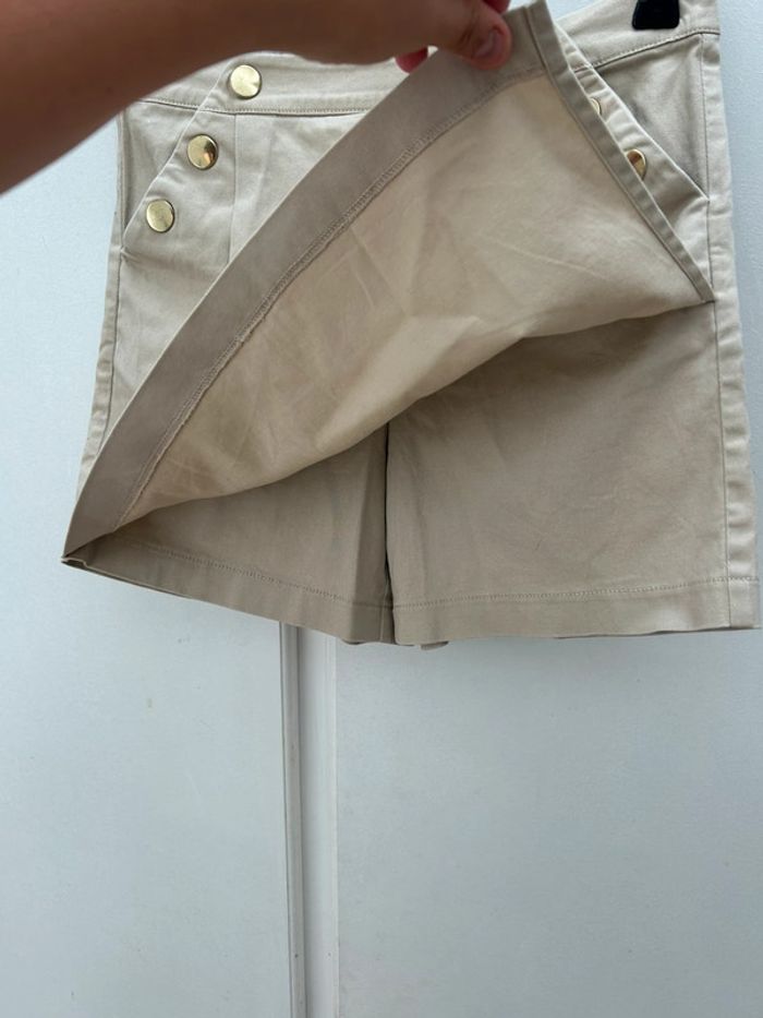 Jupe short beige en coton taille 12 ans cyrillus - photo numéro 2