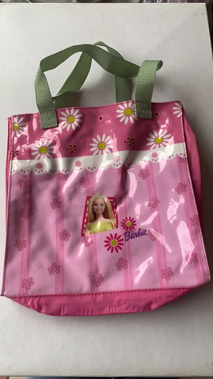 Sac en plastique Barbie poupée rose
