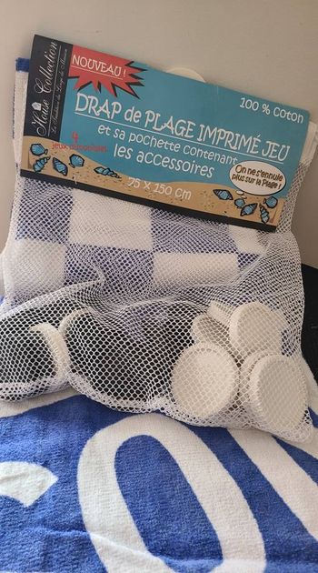 Serviette plage Drap de bain jeu dames