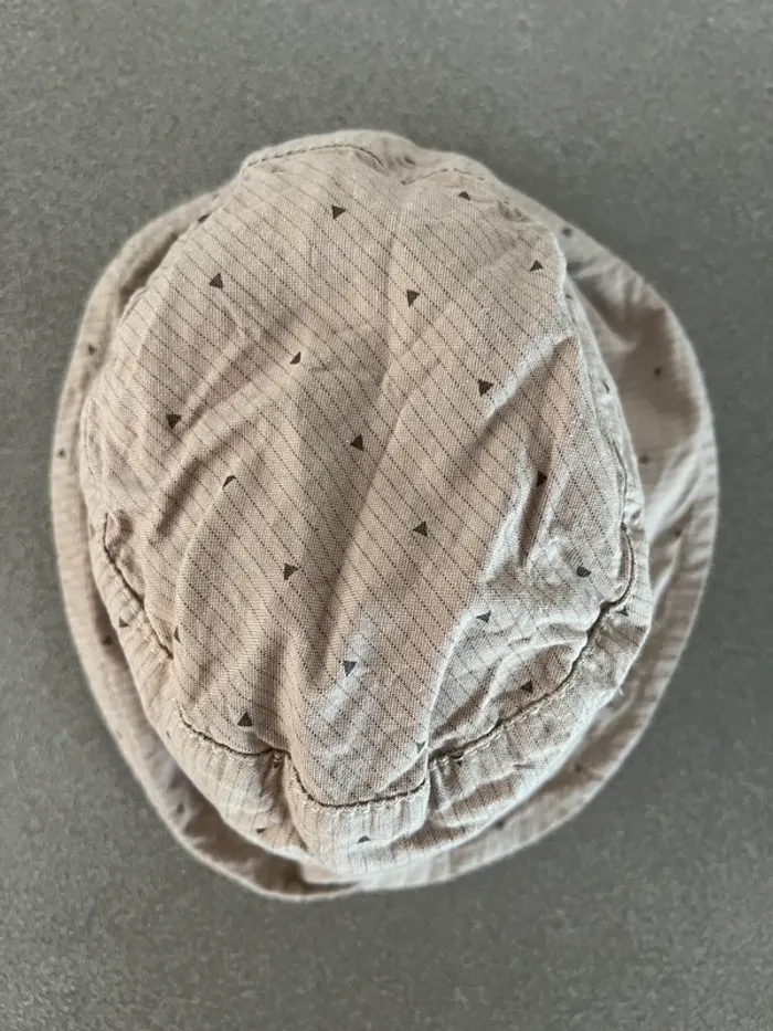 Bob chapeau beige rayé taille 12 mois - photo numéro 3