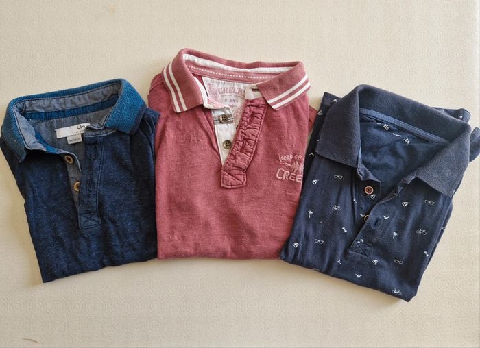 Lot 3 polos 8 ans