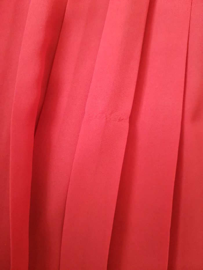 Robe plissée vintage rouge femme - photo numéro 3