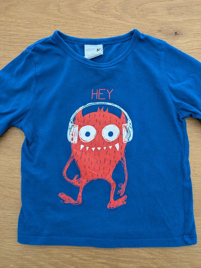 Tee shirt monstre bleu 18 mois - photo numéro 2