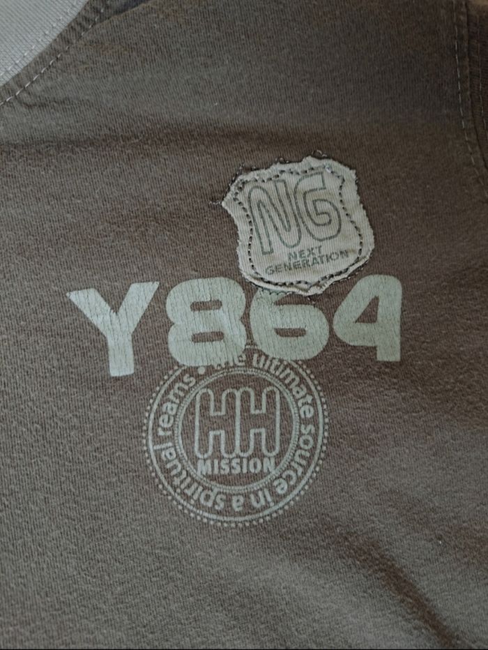 T-shirt ml kaki marron In Extenso 8 ans garçon - photo numéro 3