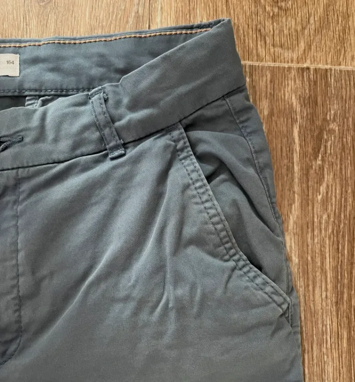 Bermuda bleu gris Zara 13/14 ans - photo numéro 4