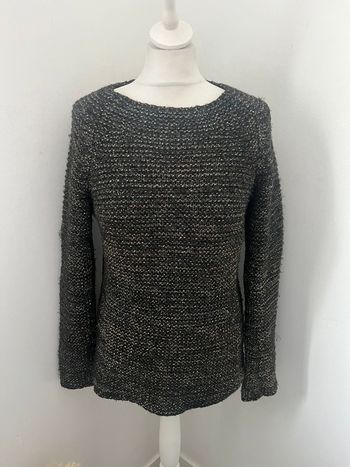 Pull en laine chiné gris doré Maje L