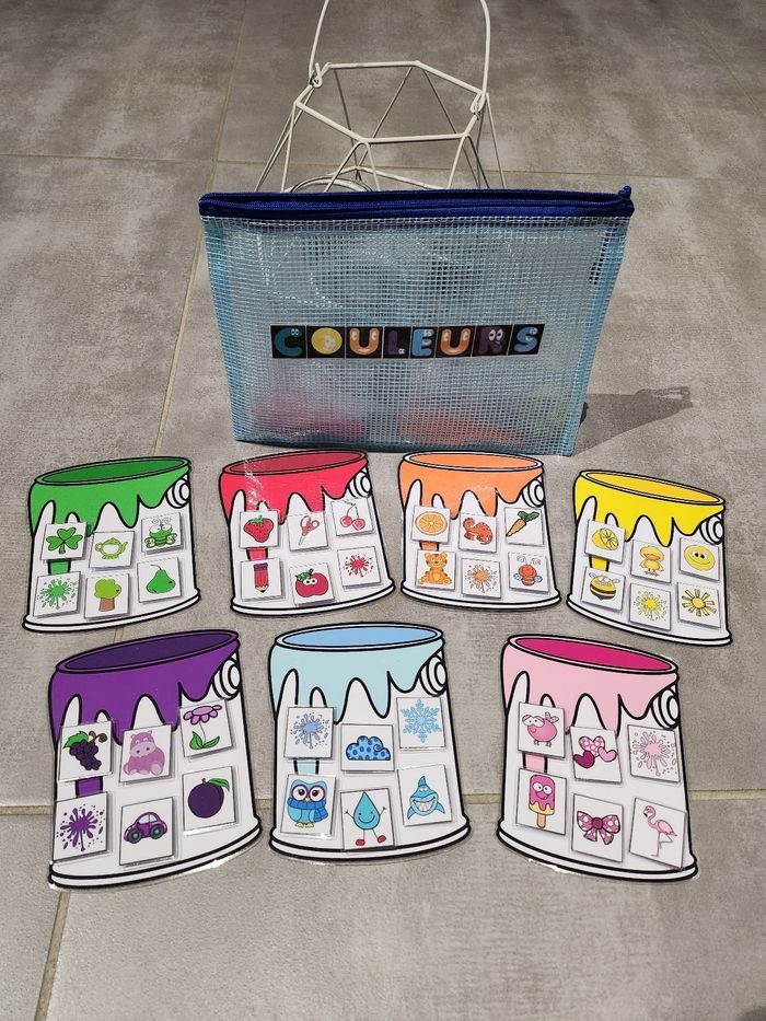 Jeux plastifiés et scratches façon montessori