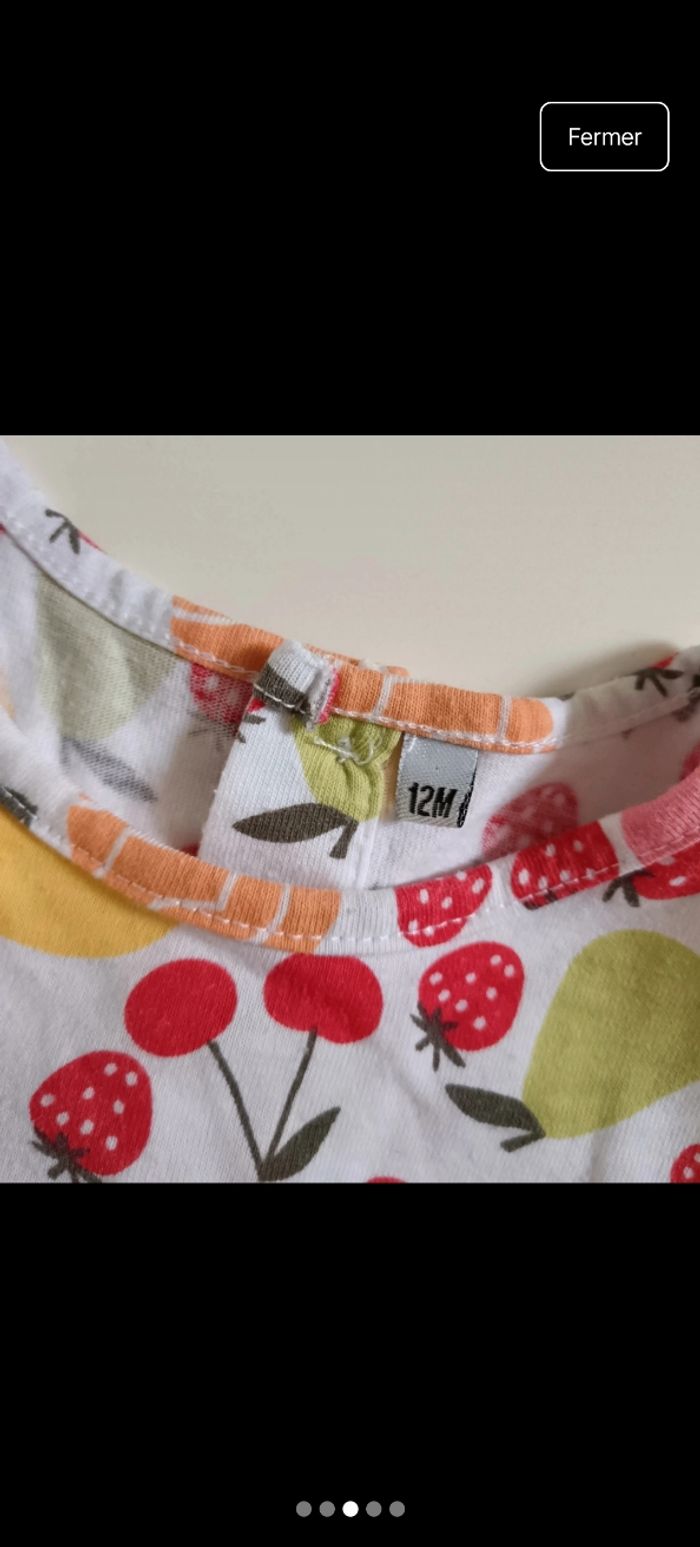 Tee shirt fruits 12 mois - photo numéro 3