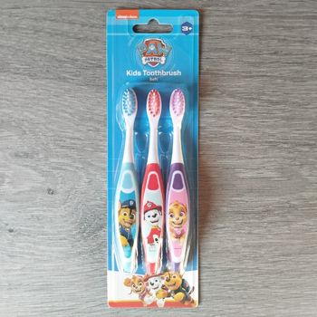 PAW PATROL - Pack 3 Brosses à dents enfant