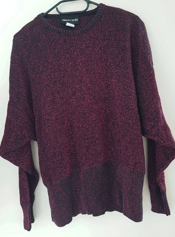 Pull coton fibre métallique pierre cardin taille 38