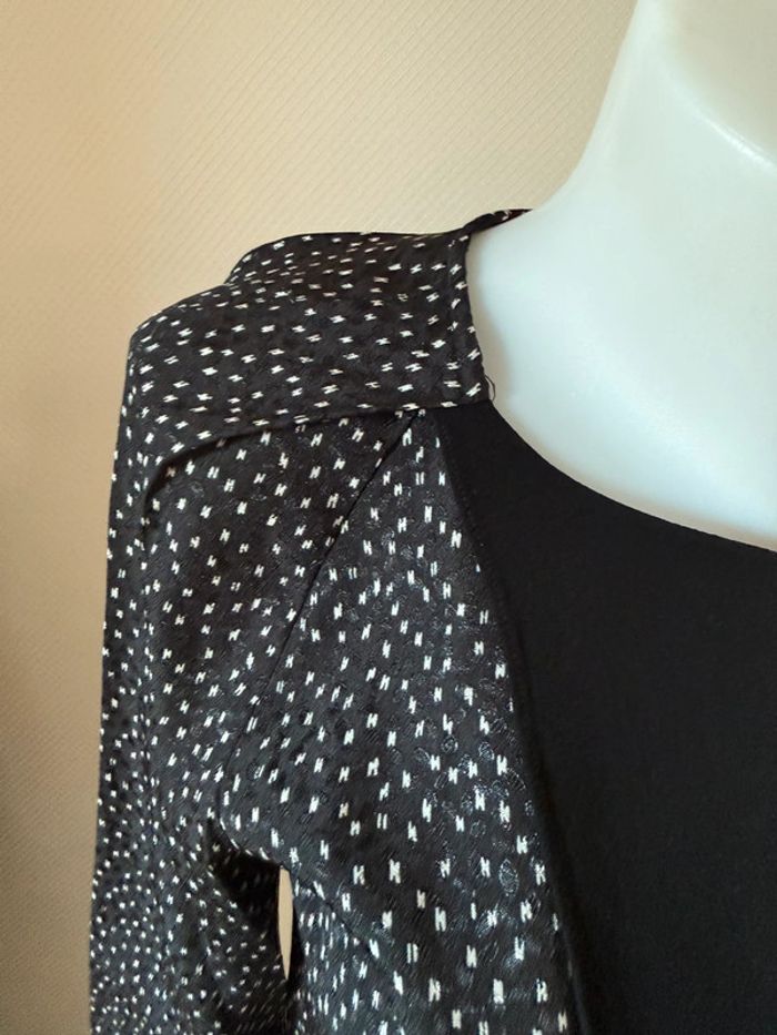 Blouse Sandro noir et blanc neuf taille 36 - photo numéro 5