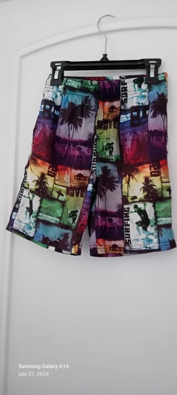 Bermuda de plage thème surf garçon 10 ans