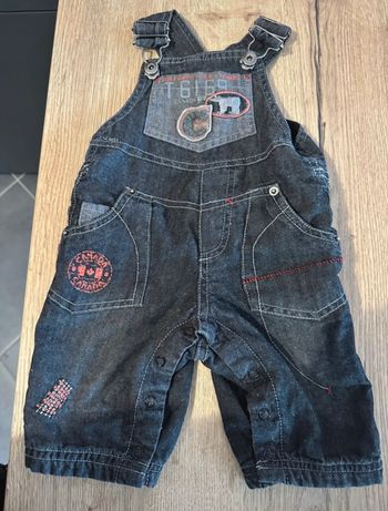 Salopette jean noir 3 mois 60cm