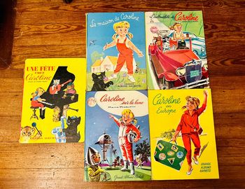 Lot de 5 Grands Albums Hachette anciens Caroline livres années 60 Pierre Probst