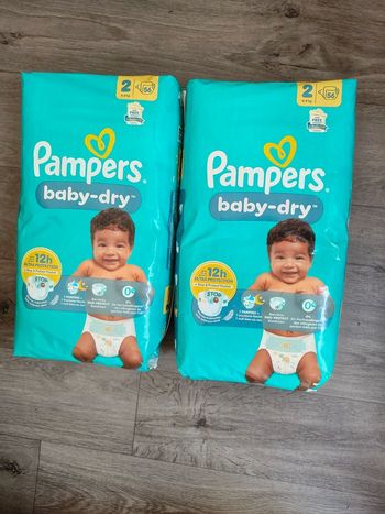 2 paquet couche pampers taille02