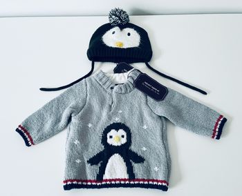 Pull et bonnet Sergent Major , taille 3 mois