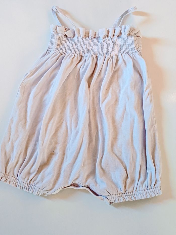 Barboteuse combishort combicourt Petit Bateau 18 mois 81 cm rose - photo numéro 2