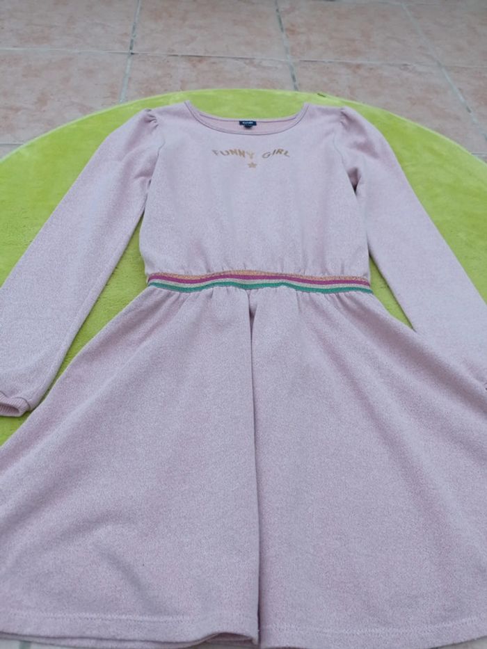 Robe Kiabi rose grise taille 12 ans