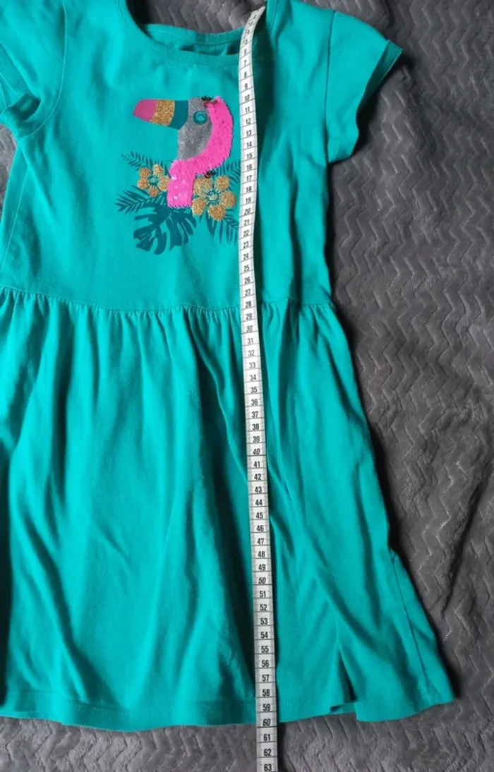 Robe verte toucan à strass t 6 - photo numéro 4