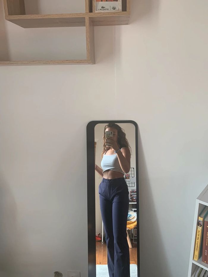 Pantalon tailleur violet