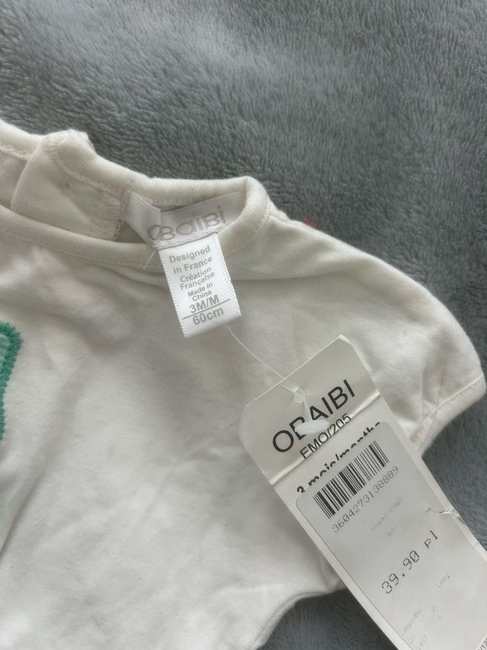 T shirt manche longue bébé fille 3 mois orchestra neuf - photo numéro 2