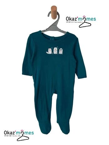 Pyjama coton bleu canard, motif animaux - Vertbaudet 6 mois