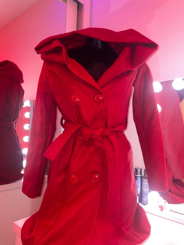 Manteau élégant rouge - photo numéro 9