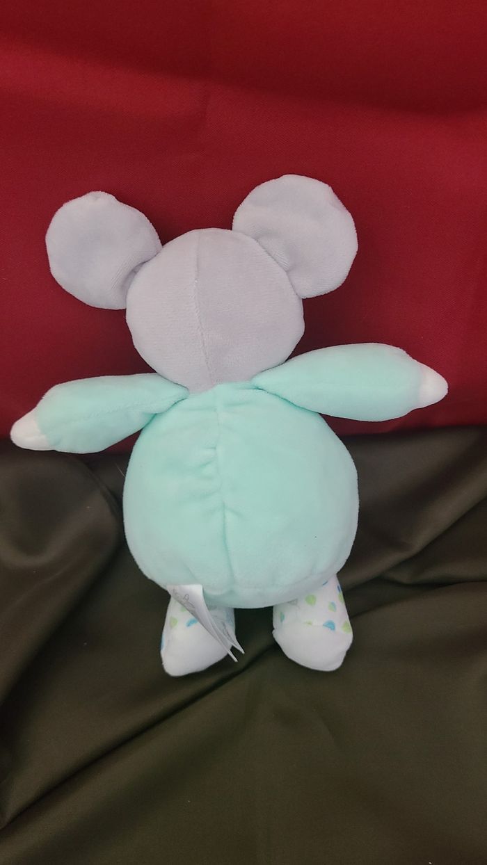 doudou peluche souris verte musicale brodé escargot GIPSY - photo numéro 3