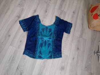 Top taille basse style bazin