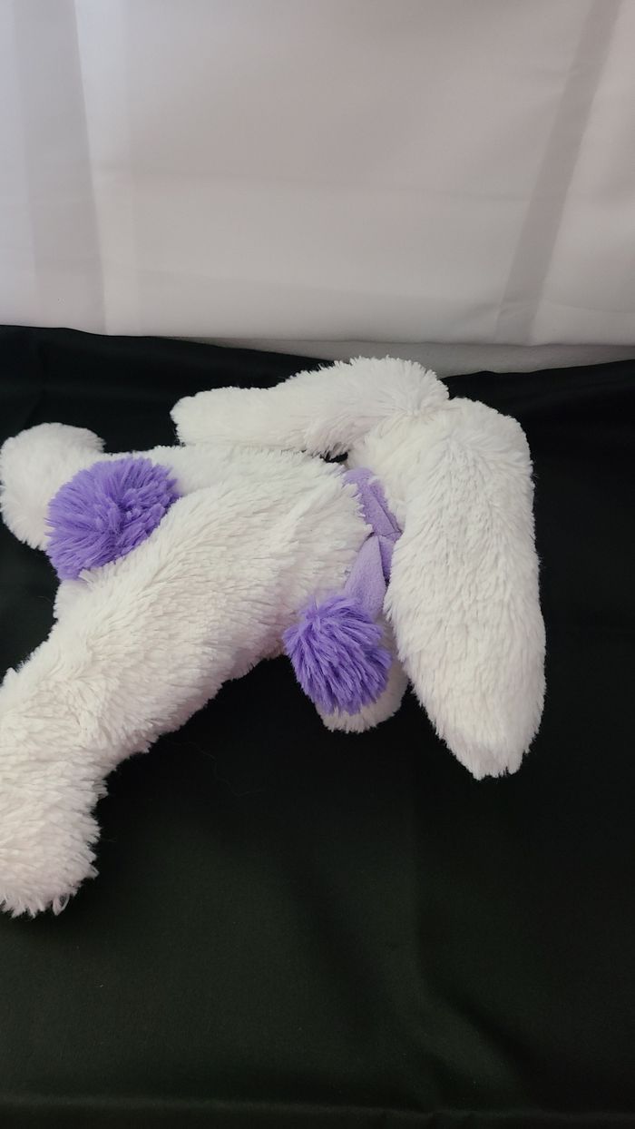 Doudou et compagnie lapin blanc violet Pompon - photo numéro 4
