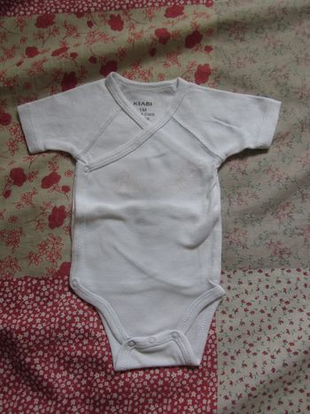 Body croisé manches courtes blanc 1 mois