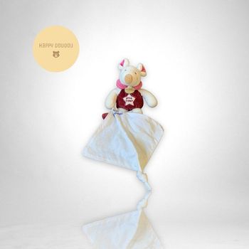 Doudou peluche souris ptit doux bordeaux Doudou et compagnie A215