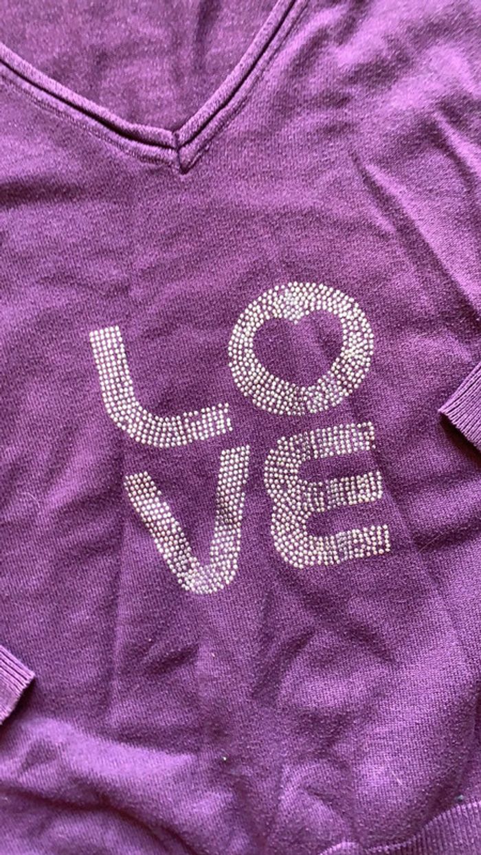 Pull violet love - photo numéro 2