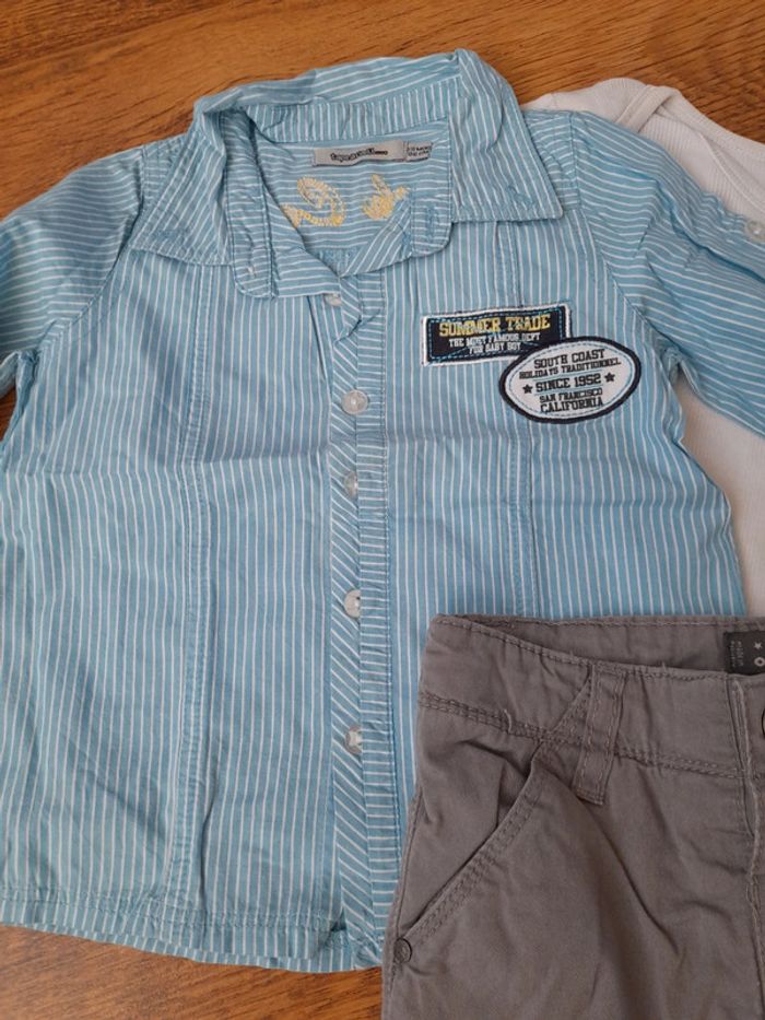 Ensemble 3 pièces 18 mois chemise pantalon - photo numéro 4