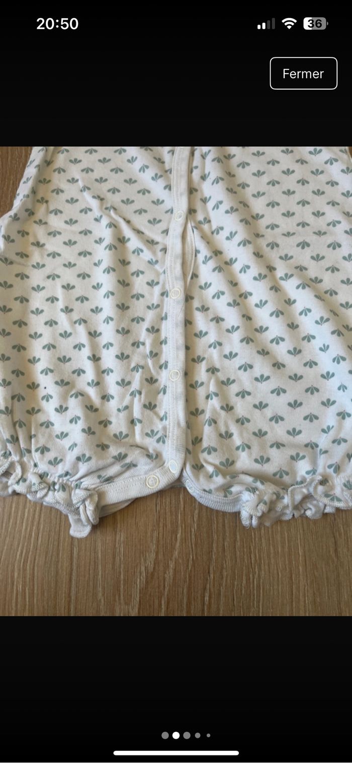 Lot 2 grenouillère petit bateau 12mois - photo numéro 2