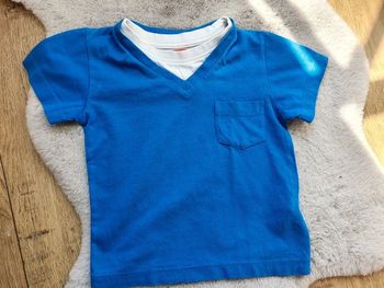 T.shirt manches courtes bleu Tissaia 2 ans