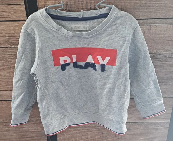 Sweat gris Storytelling 2 ans