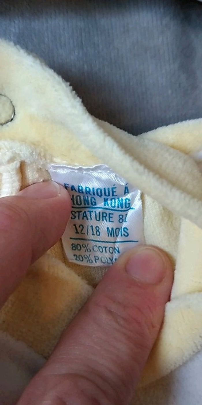 Combinaison velours / Pyjama été Mixte 12 mois "Candy Ice Sweet" - photo numéro 6