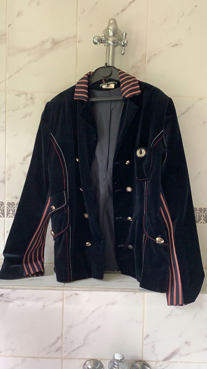 Veste En Velours bouton à recoudre