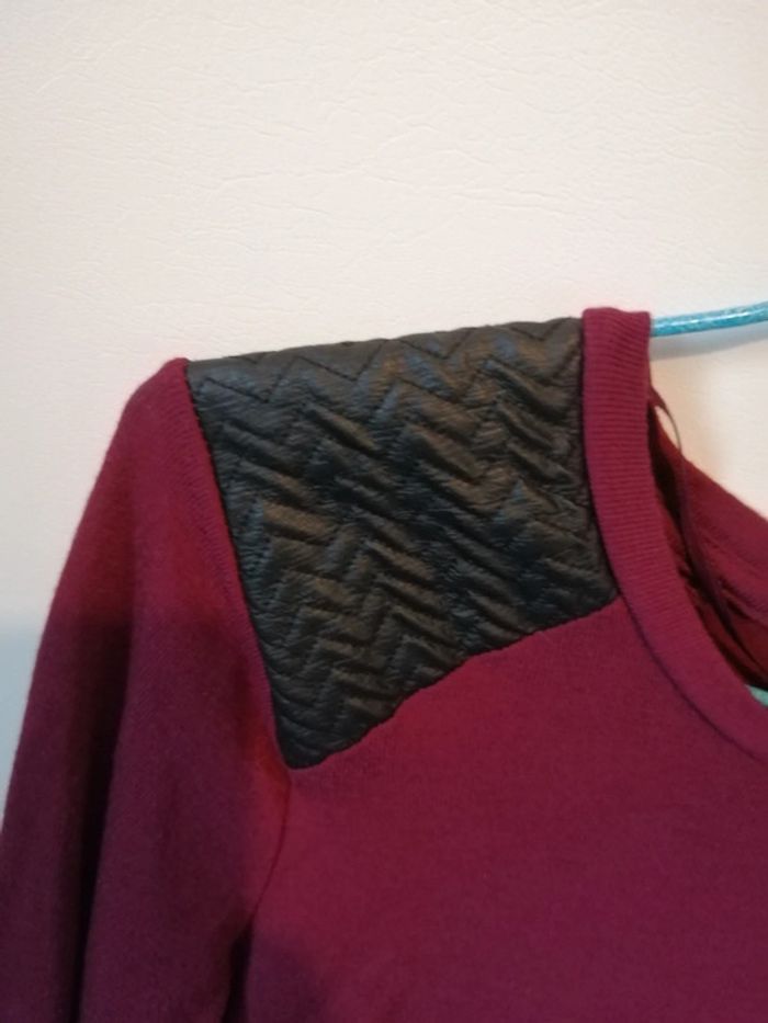 T-shirt manches longues Bordeaux - photo numéro 3