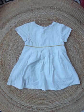 Robe blanche Pommette 2 ans