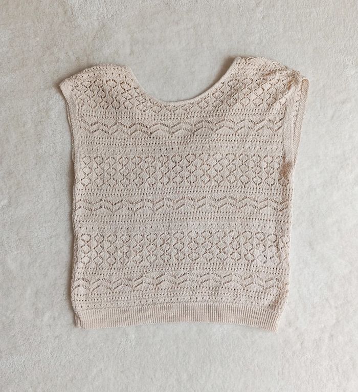 Débardeur top en maille Bonobo Instinct L beige crème - photo numéro 4