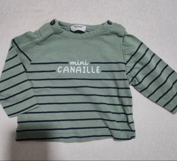 👶 T-shirt manches longues Tape à l’œil  – Taille 3 mois