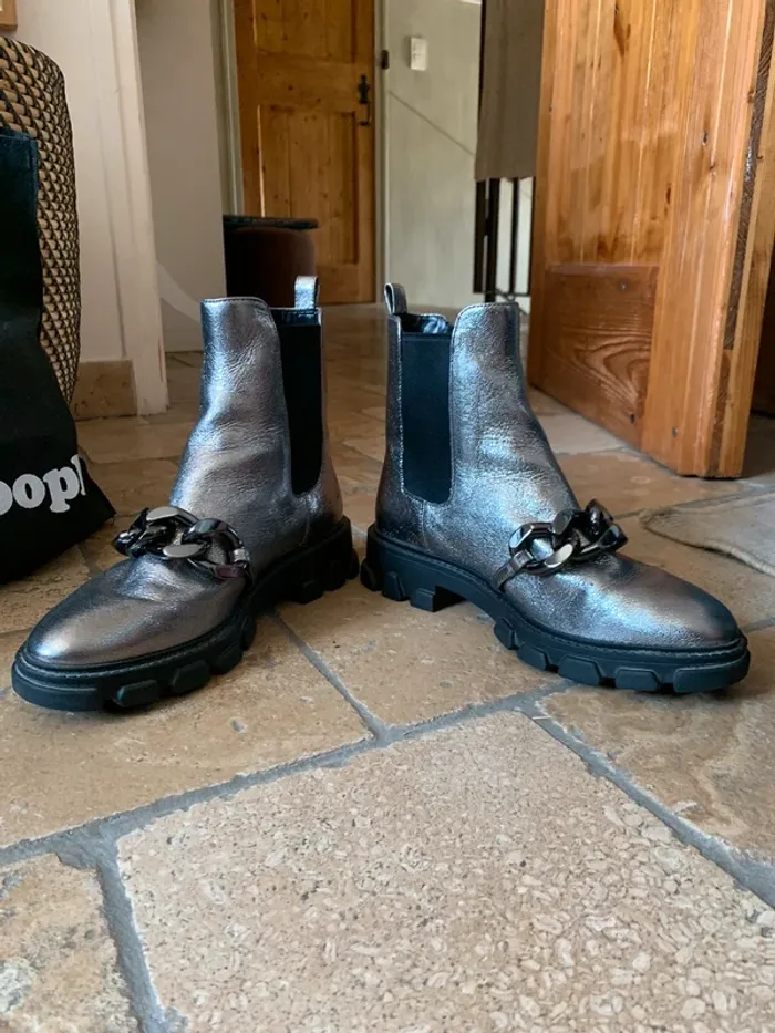 Chaussures montantes argentées Ridley Michael Kors taille 38 - photo numéro 6