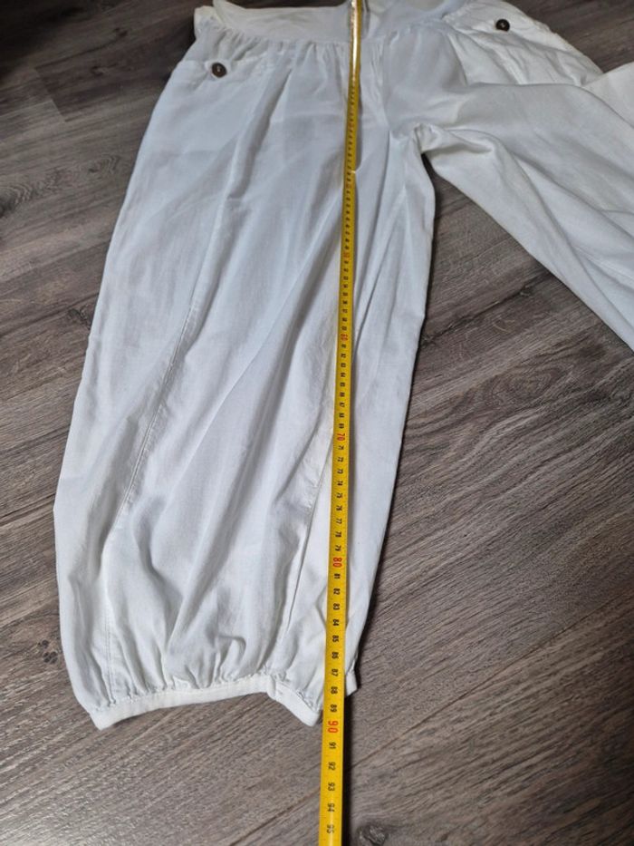 Pantacourt sarouel blanc pour femme T. 40 Cache Cache - photo numéro 9