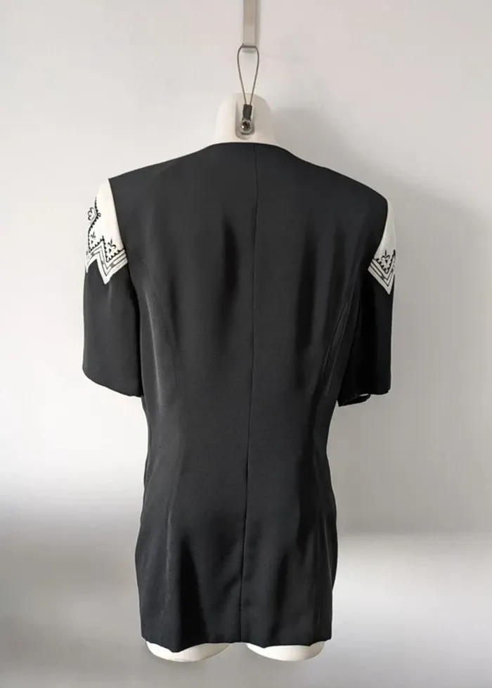 Veste d'été brodée boutons dorés nacrés - Ann Taylor - taille 40/42 - photo numéro 5